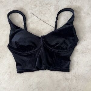 Forever 21 black velvet corset top